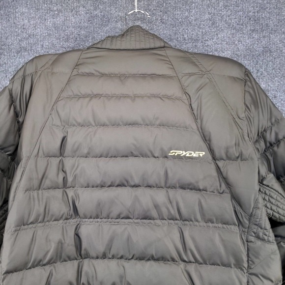 Spyder Men's Puffer Jacket Brown Medium Long Sleeve Full Zipper Polyester - Picture 7 of 14